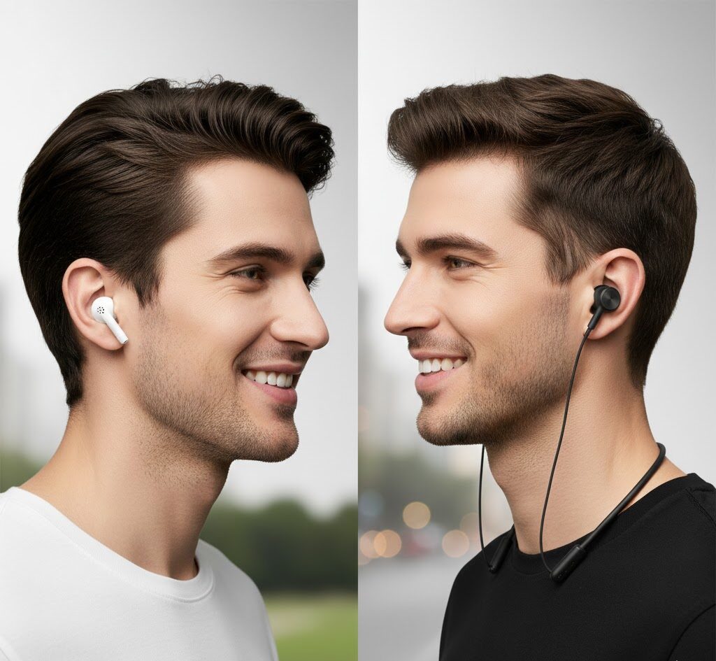 مقایسه هندزفری TWS و هندزفری گردنی Neckband برای پایداری تماس