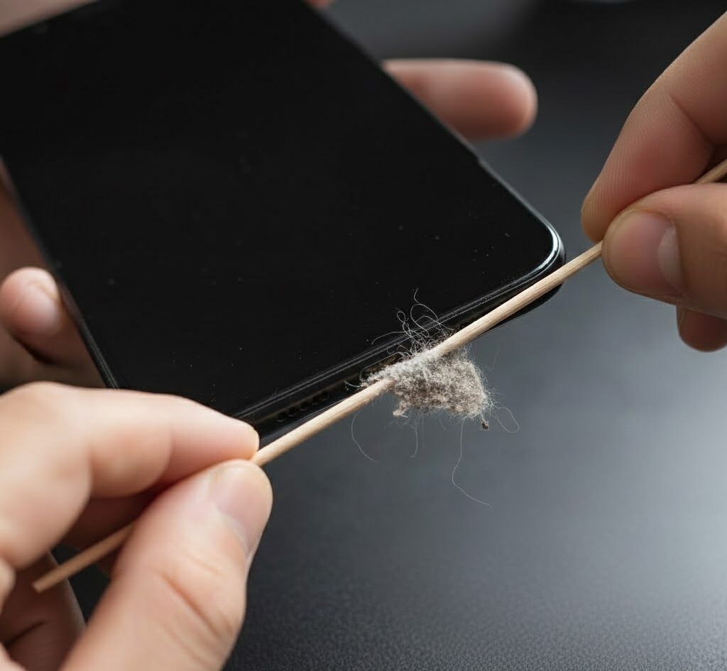 تمیز کردن پورت شارژ گوشی، رفع مشکل کثیفی پورت پاوربانک