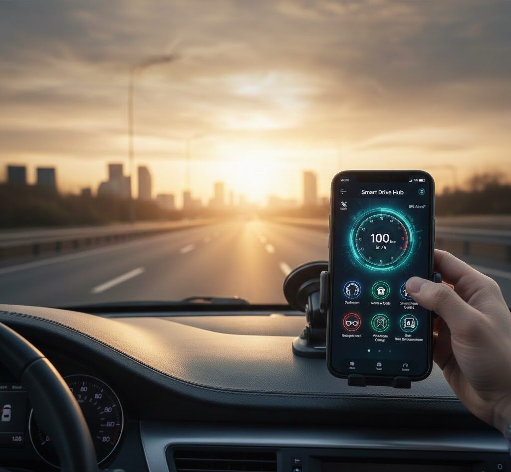 هولدر موبایل در خودرو: تصویر شاخص مقاله ۸ ترفند مخفی برای استفاده بهتر از نگهدارنده موبایل.