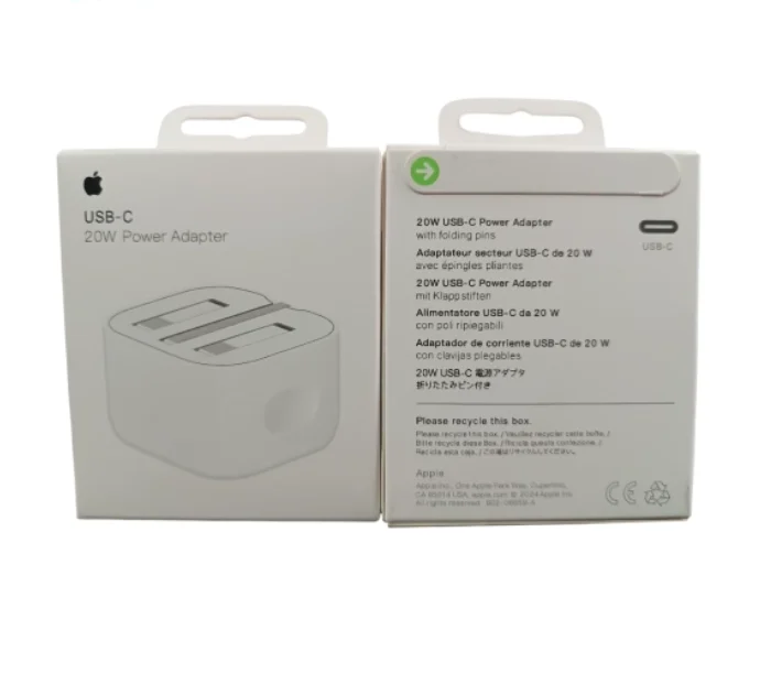 مشخصات و نوشته‌های پشت شارژر ۲۰ وات آیفون اصلی