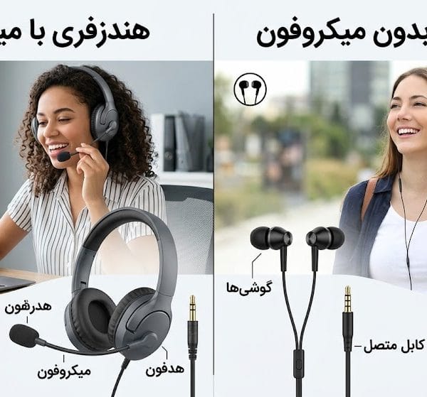 تفاوت هندزفری میکروفون‌دار و بدون میکروفون